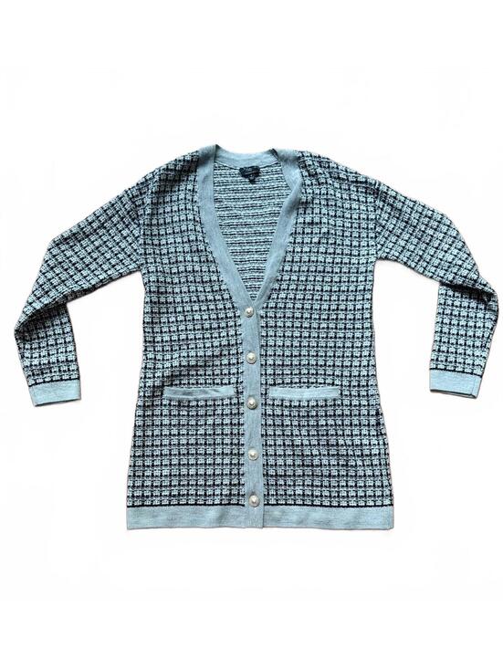 Talbots Sweaters - Talbots Petite 100% Merino Wool Tweed Long Cardigan Size P